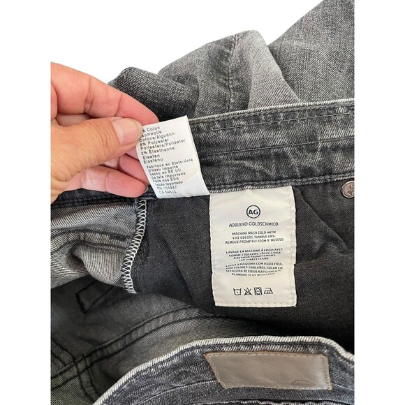 AG Adriano Goldschmied Jeans Womens Faded Black Ex Boyfriend Slouchy Slim 31x27” - Picture 10 of 12